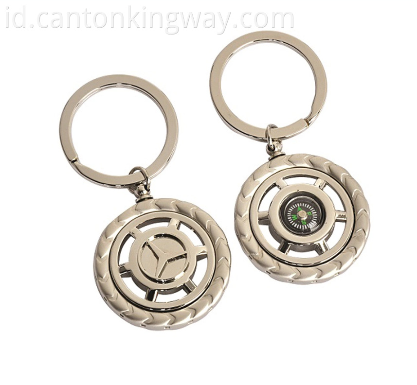 Wear-resistant metal car logo keychain